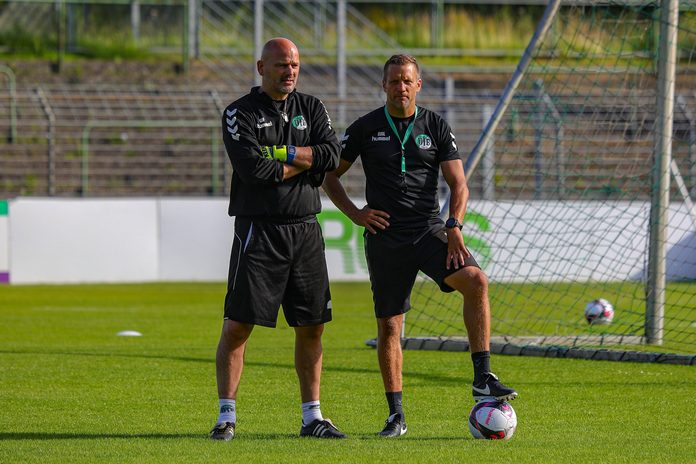 VfB Lübeck - TW-Coach Walter Franta und Cheftrainer Rolf Landerl (re.)