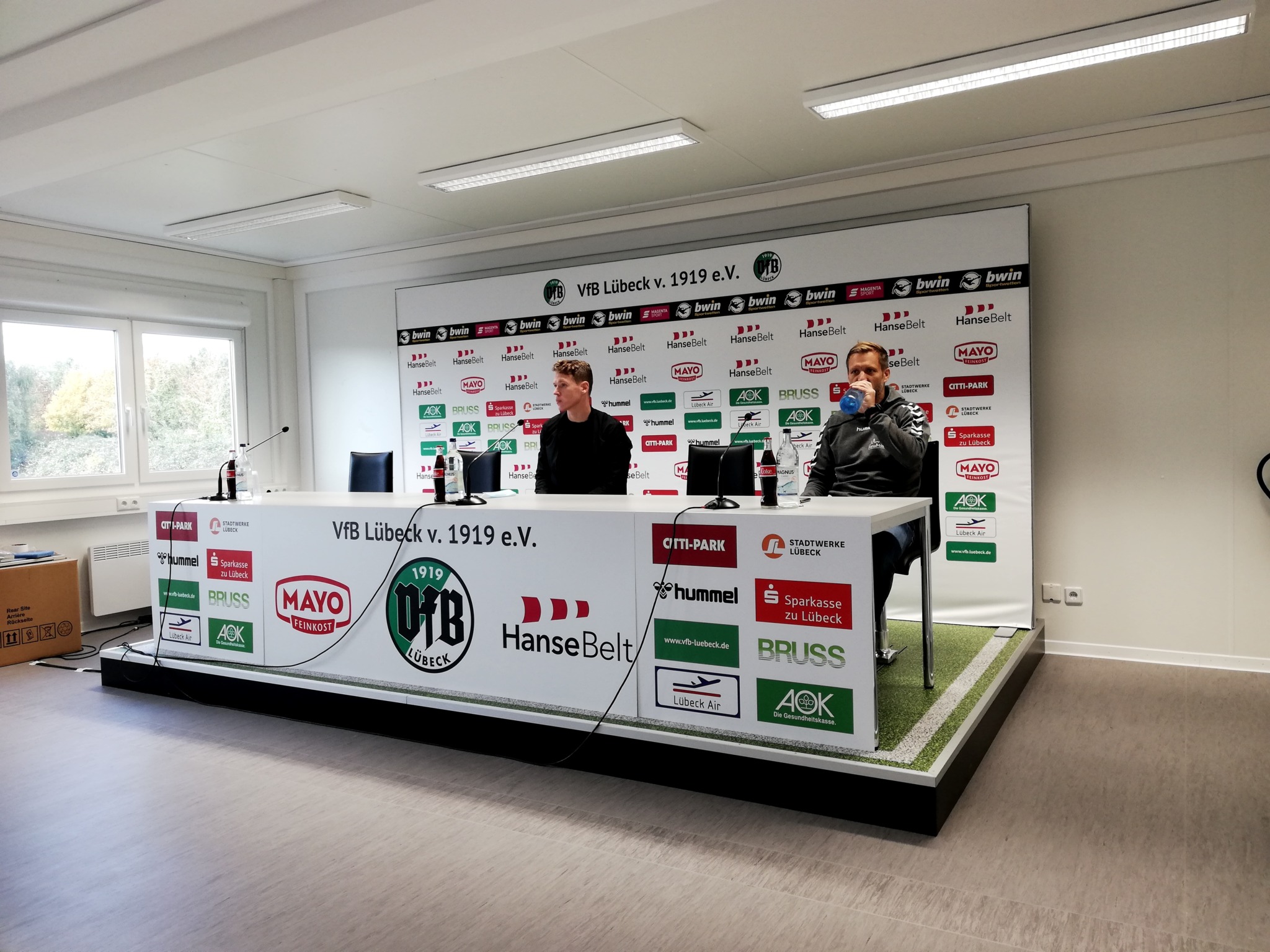 VfB Lübeck - Pressegespräch, Rolf Landerl, Florian Riedel