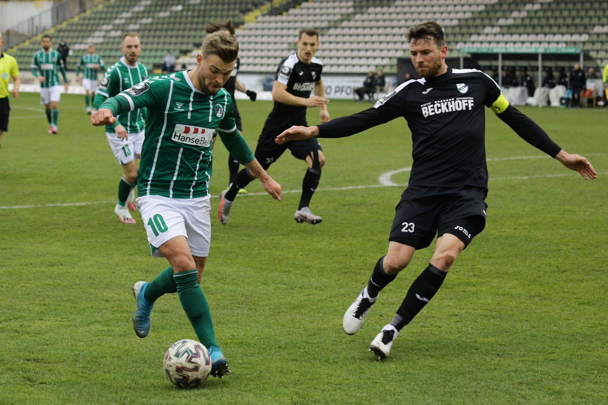 Yannick Deichmann. trifft zum 2-2 gegen Verl. Foto Raasch