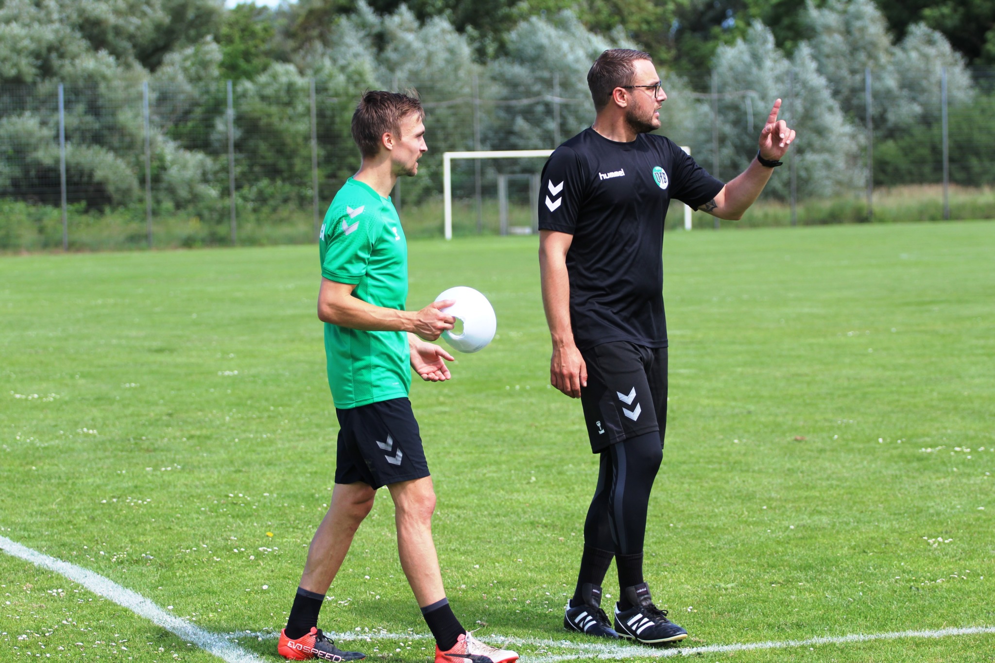 Morten Rüdiger und Physio Matse Stobbe, VfB Lübeck