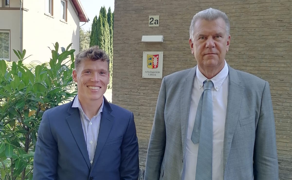 Florian Riedel und Anwalt Horst Kletke