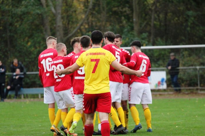 FC Dornbreite vs. SV Eichede, die Gäste jubeln