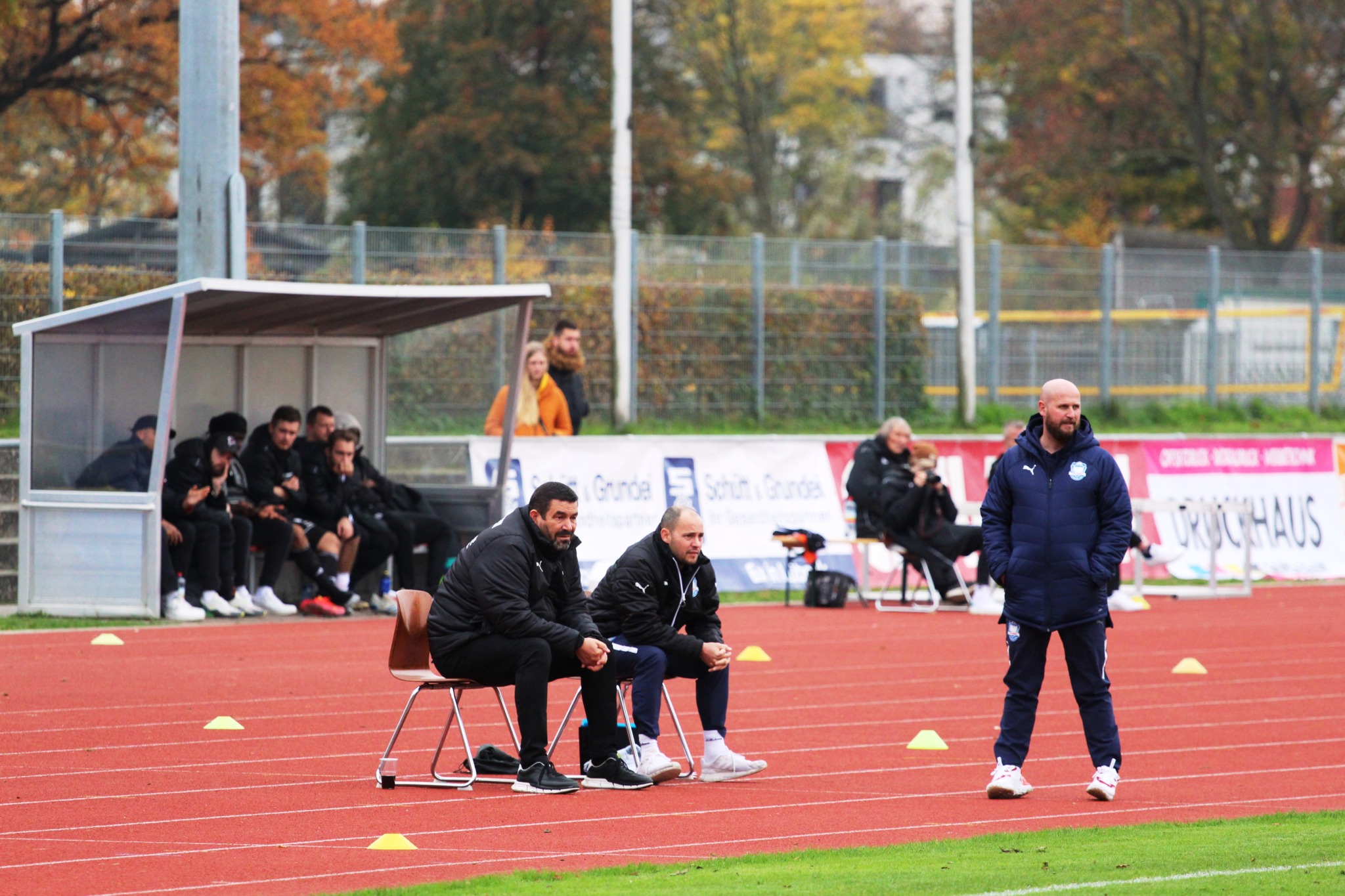 Frank Salomon, Danny Cornelius, Daniel Safadi (re.) - 1. FC Phönix Lübeck