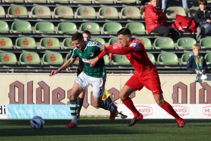 Marius Hauptmann (VfB Lübeck) im Spiel gegen den TSV Havelse