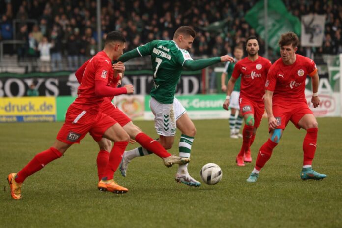 Marius Hauptmann (VfB Lübeck) war ein Aktivposten gegen Hildesheim