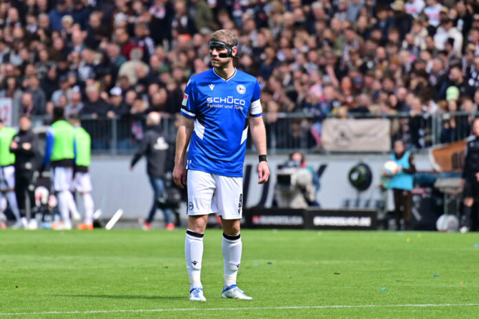 Fabian Klos (Arminia Bielefeld) spielt nun in der 3, Liga gegen den VfB Lübeck