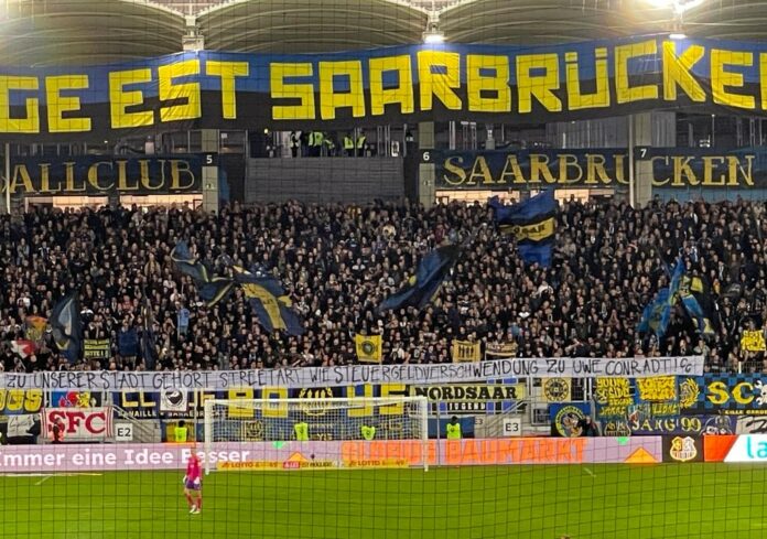 Tolle Kulisse im Ludwigspark beim 1. FC Saarbrücken, 3. Liga