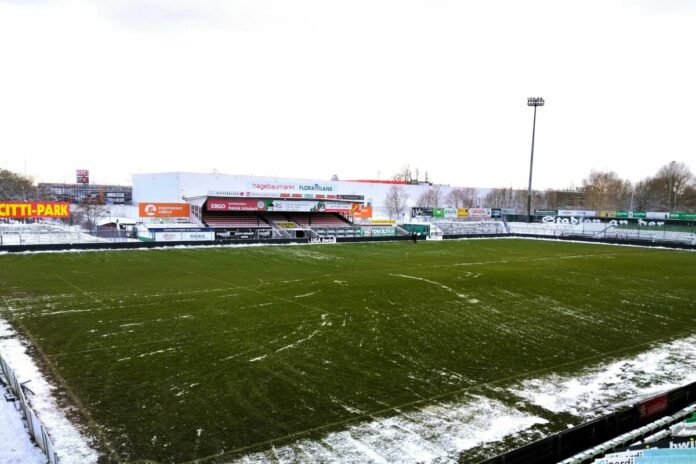 VfB Lübeck, der Platz ist frei von Schnee, 3. Liga
