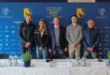 Freuen sich auf die bevorstehenden Derbytage: v.l. André Thieme, Kristina Anrecht (Anrecht Investment), Matthias Rath (Turnierleitung), Moritz Treffinger, Rainer Schwiebert (Dressurkoordinator) Foto: Lukasz Kowalski