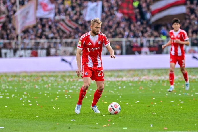 Konrad Laimer am Ball