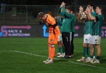 Das erste Mal ohne Gegentor: Selbst der Keeper des VfB Lübeck kann sich nicht richtig freuen…